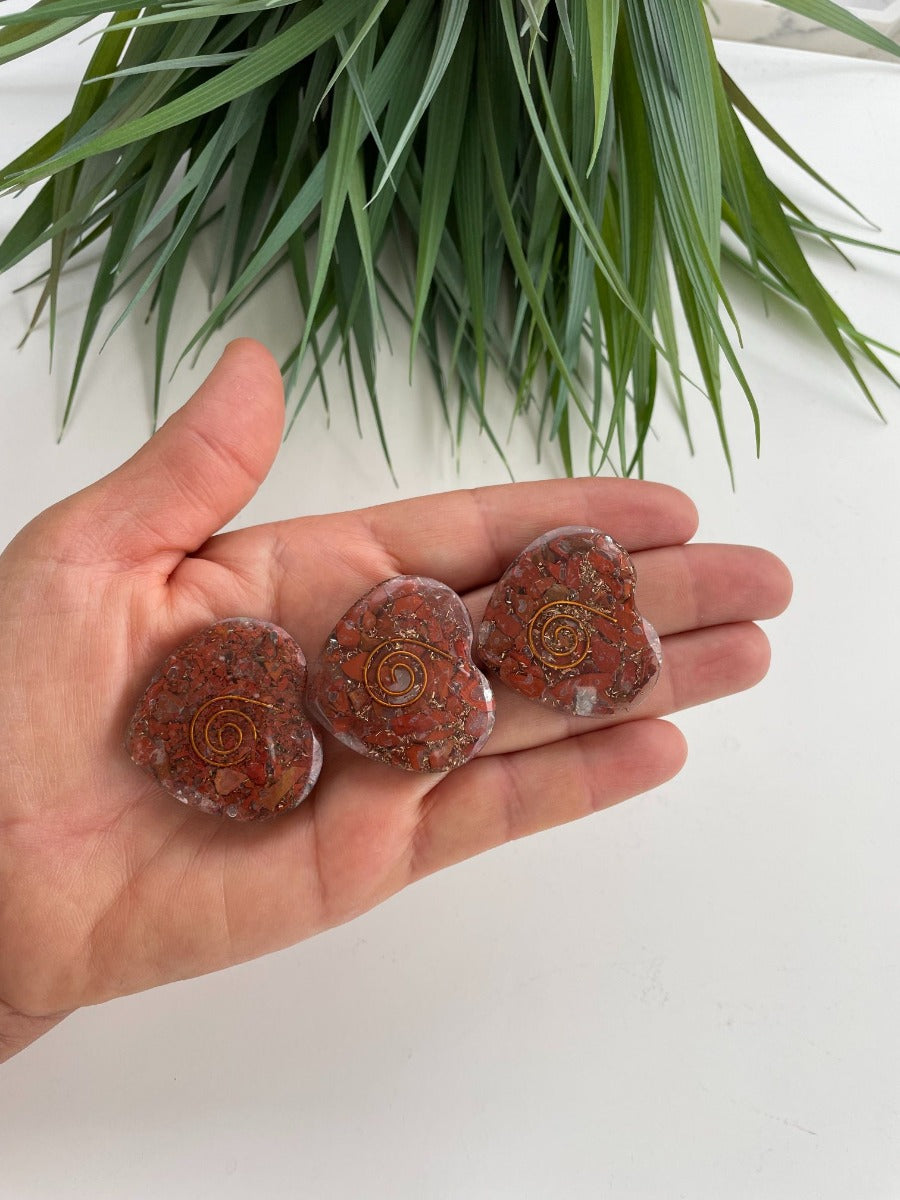 Orgonite Heart - Red Jasper - SM Orgonite Heart - Red Jasper - SM